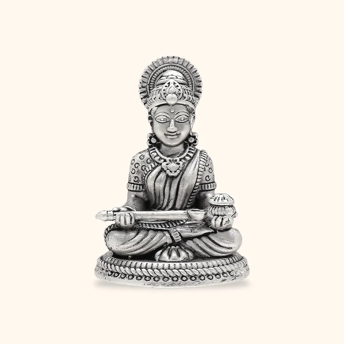 925 Antique Silver Matte Annapurna Idol - Image 2