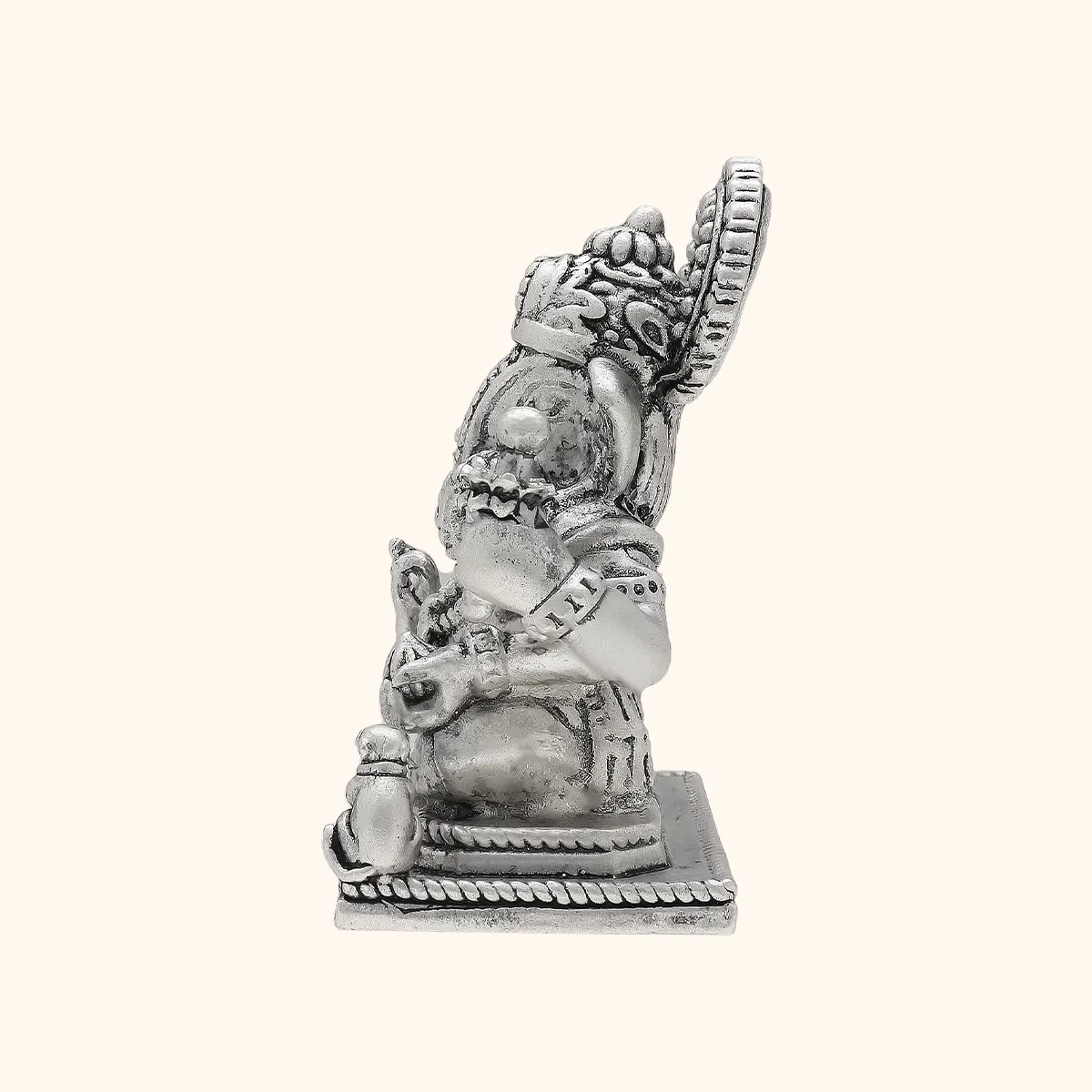 925 Antique Silver Ganesh Idol - Image 3