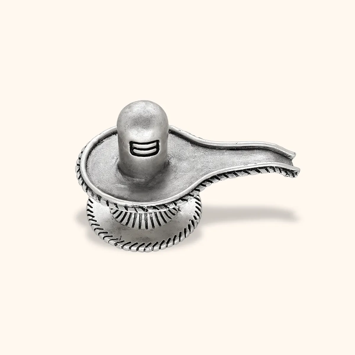 925 Antique Silver Matte Shiv Ling - Image 2