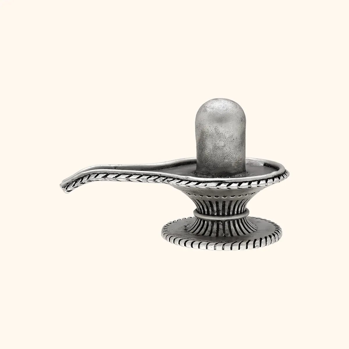 925 Antique Silver Matte Shiv Ling - Image 3