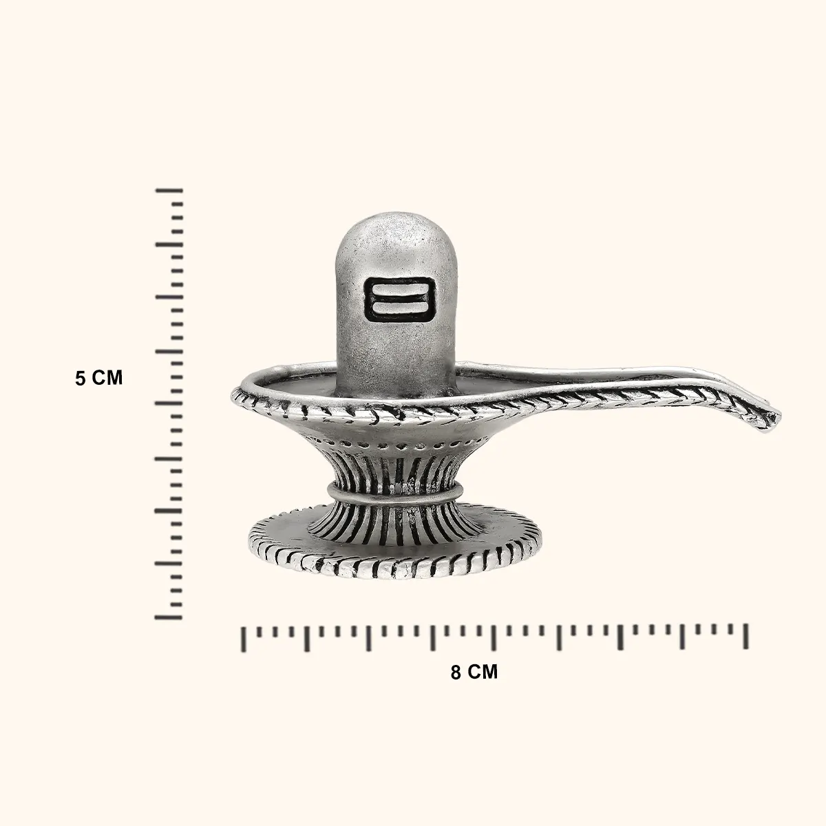 925 Antique Silver Matte Shiv Ling - Image 4