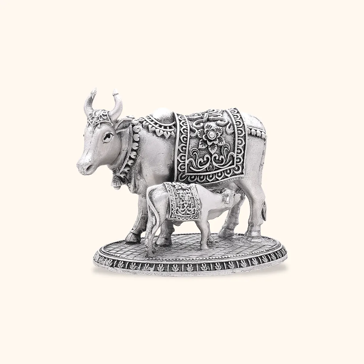 925 Silver Antique Cow & Calf - Image 2