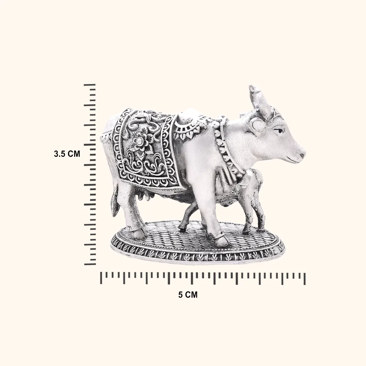 925 Silver Antique Cow & Calf - Image 3