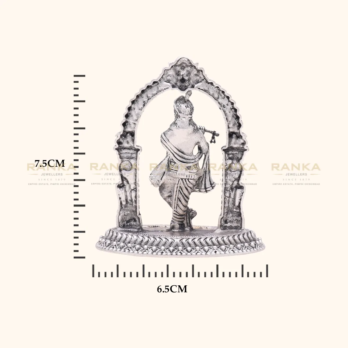 925 Silver Antique Shri Krishna Idol - Image 2