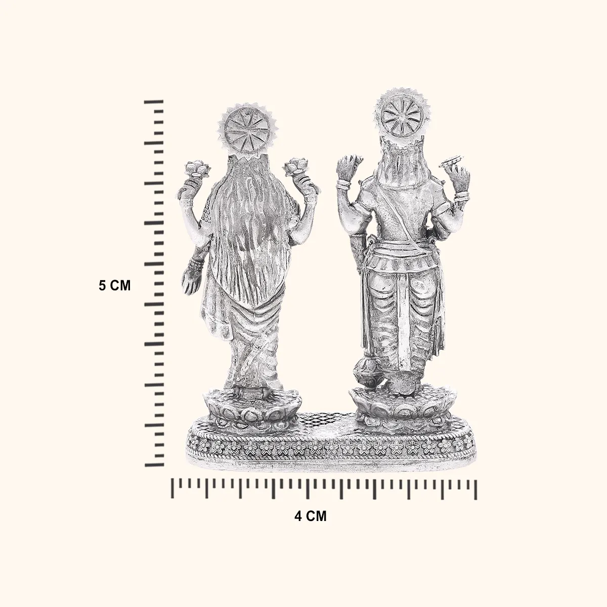 925 Silver Antique Vishnu Laxmi ji - Image 3