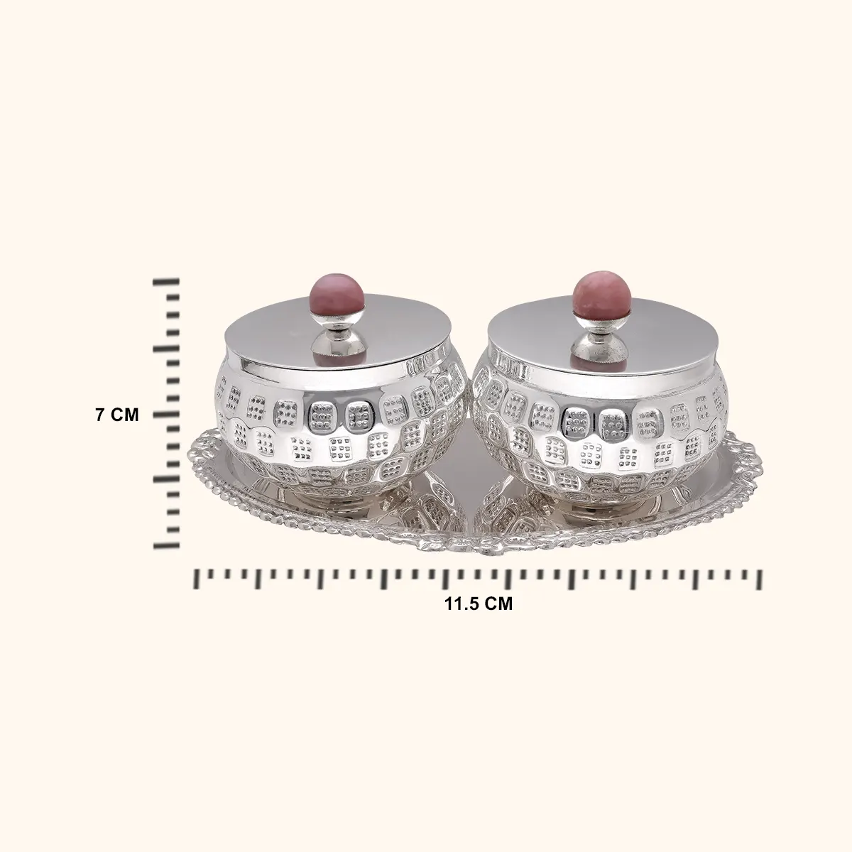 925 Silver Exquisite Bowl and Tray - Image 3