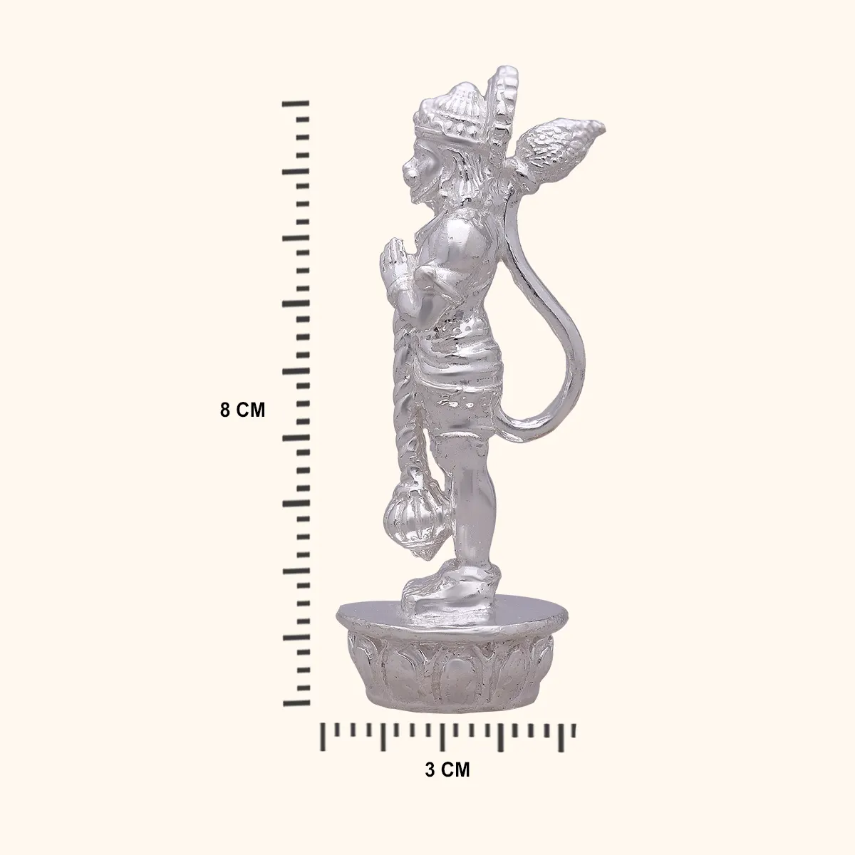 925 Silver Hanuman ji Idol - Image 3