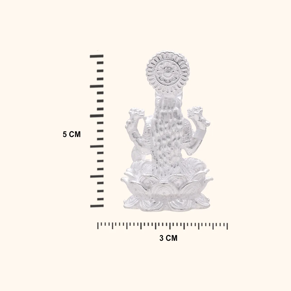 925 Silver Kamal Laxmi Ji Idol - Image 3