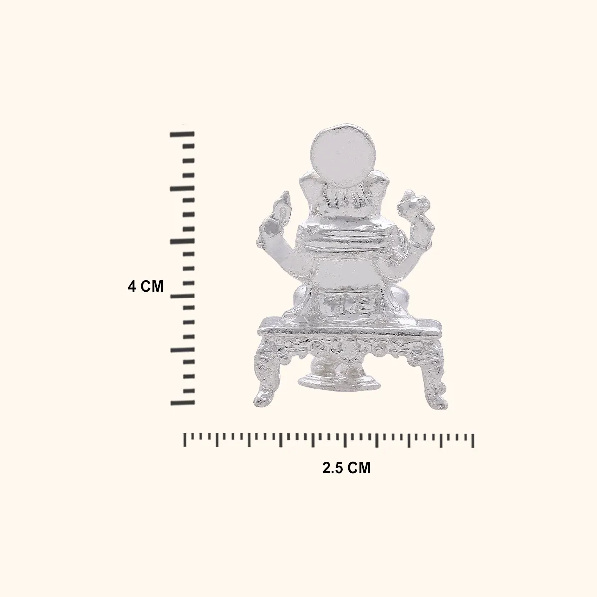 925 Silver Lord Ganesh Solid idol - Image 3