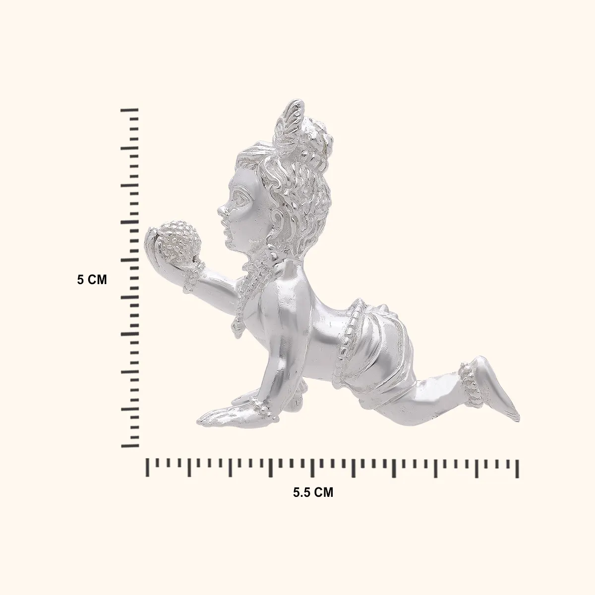 925 Silver Solid Bal krishna - Image 3