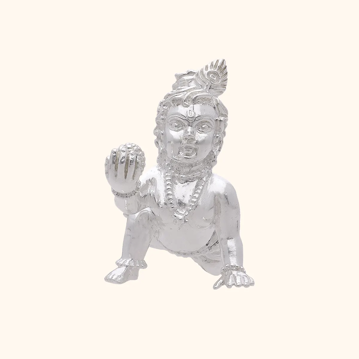 925 Silver Solid Bal krishna - Image 4
