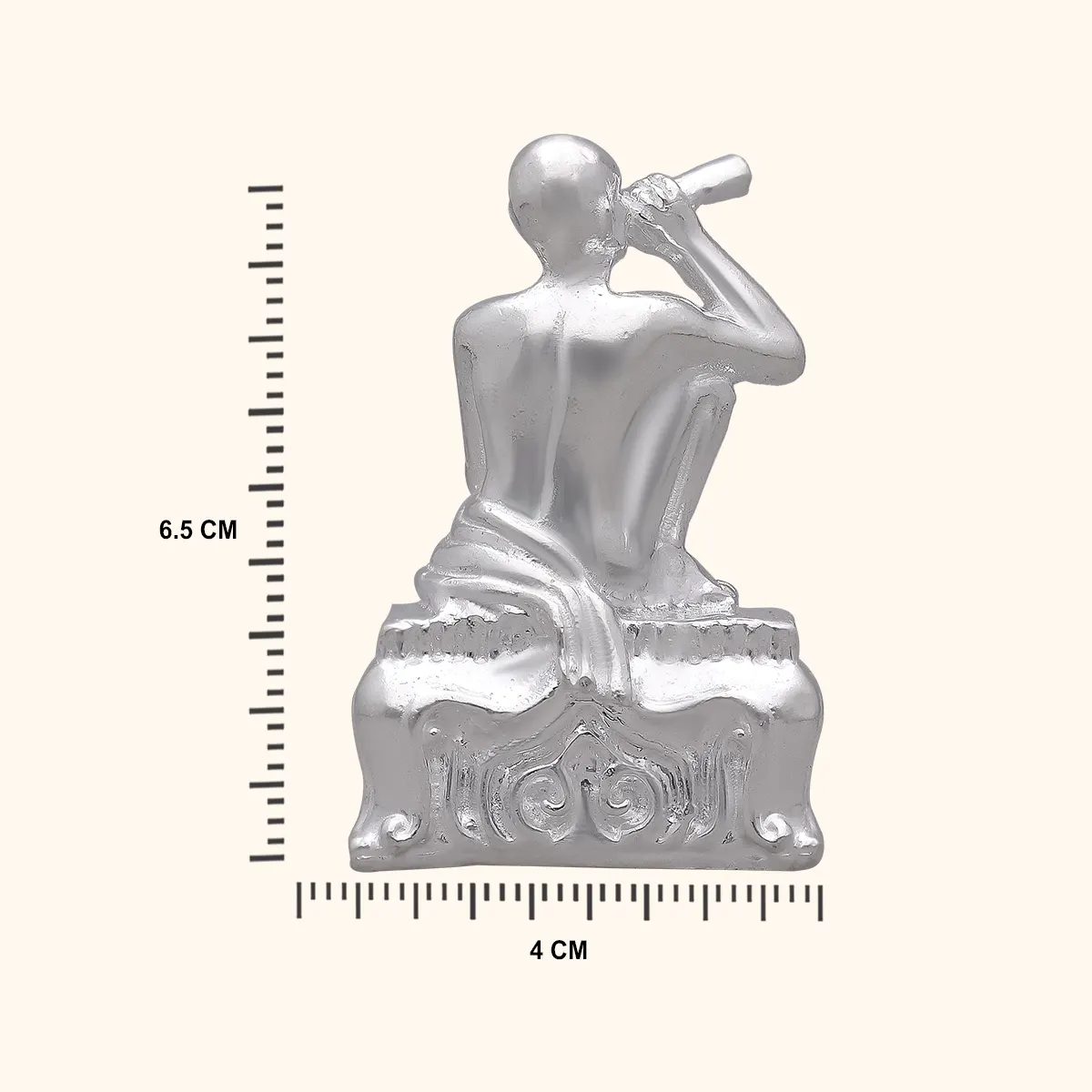 925 Silver Solid Gajanan Maharaj Idol Large Size - Image 3