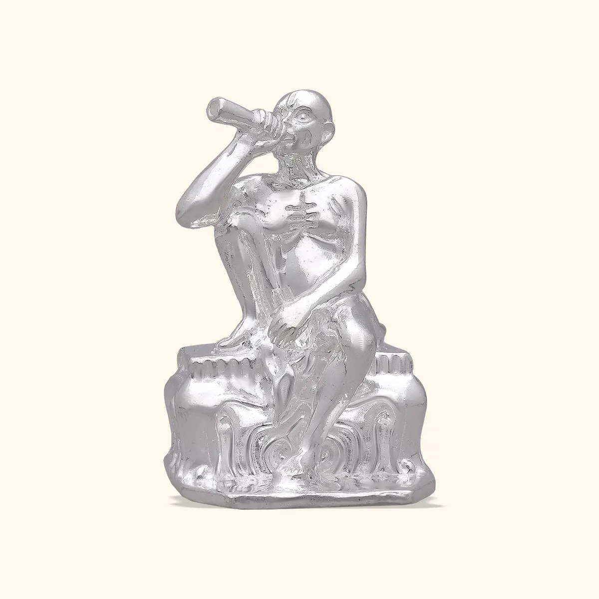 925 Silver Solid Gajanan Maharaj Idol Small Size - Image 2