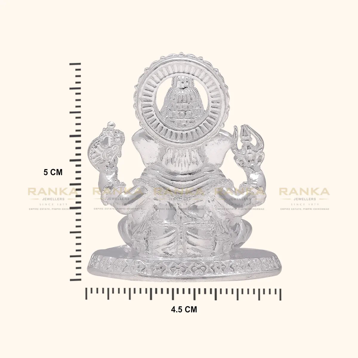 925 Silver Solid Ganesh Idol - Image 2