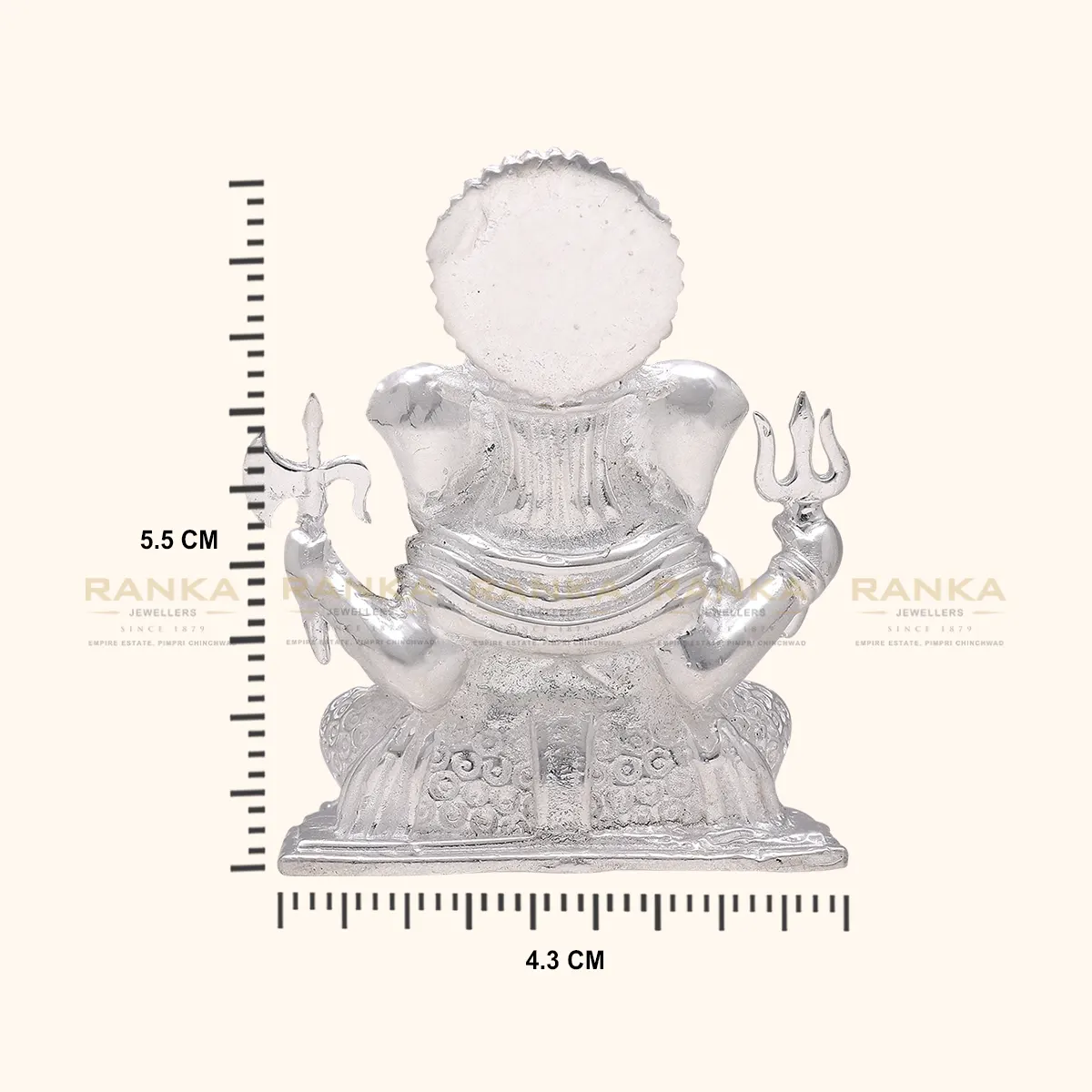 925 Silver Solid Lord Ganeshji Idol - Image 2