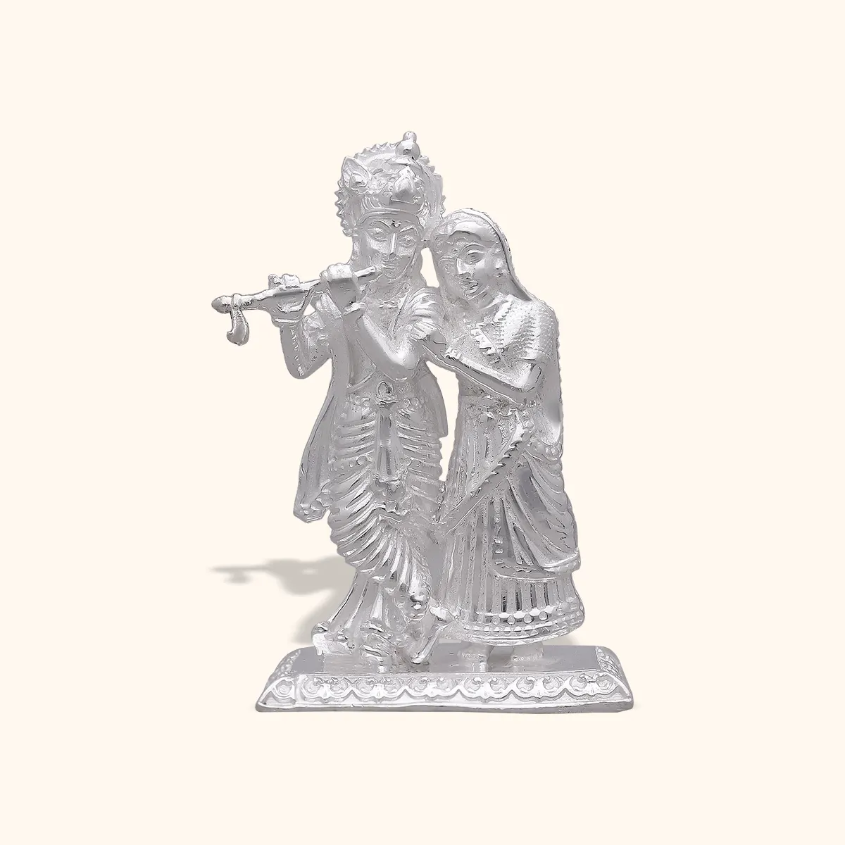 925 Silver Solid Radha Krishna - Image 2