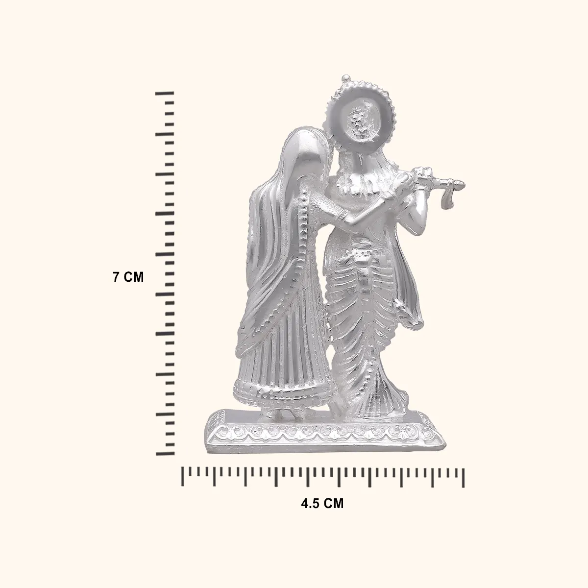 925 Silver Solid Radha Krishna - Image 3