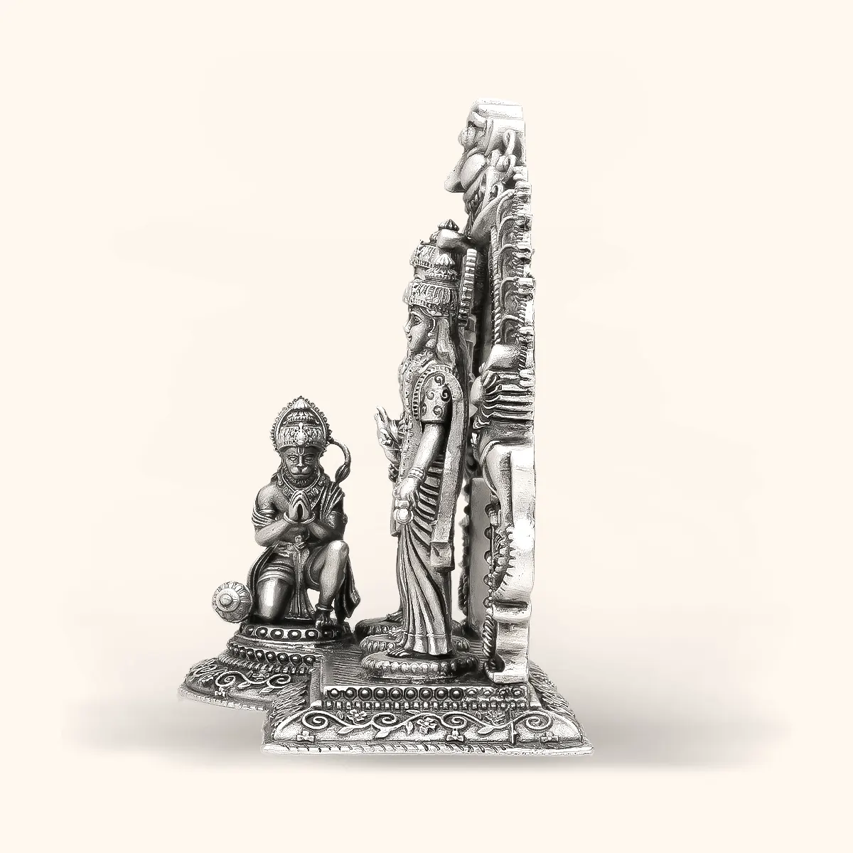 925 Ram Darbar - Antique Silver Idol 172 gms - Image 3