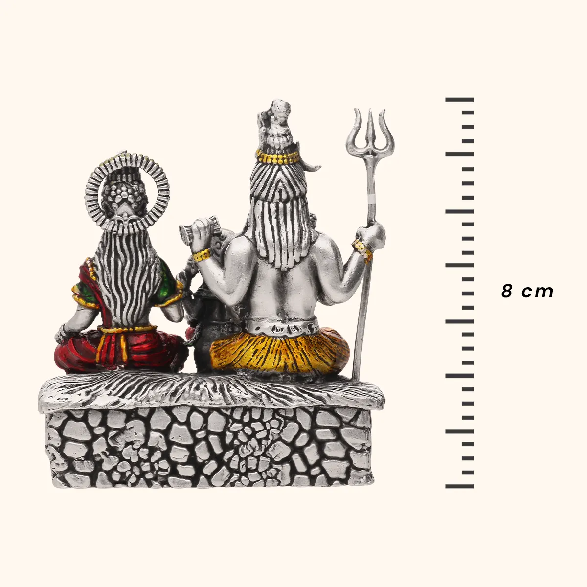 Shiv Parivaar - Antique Silver Idol - Image 3