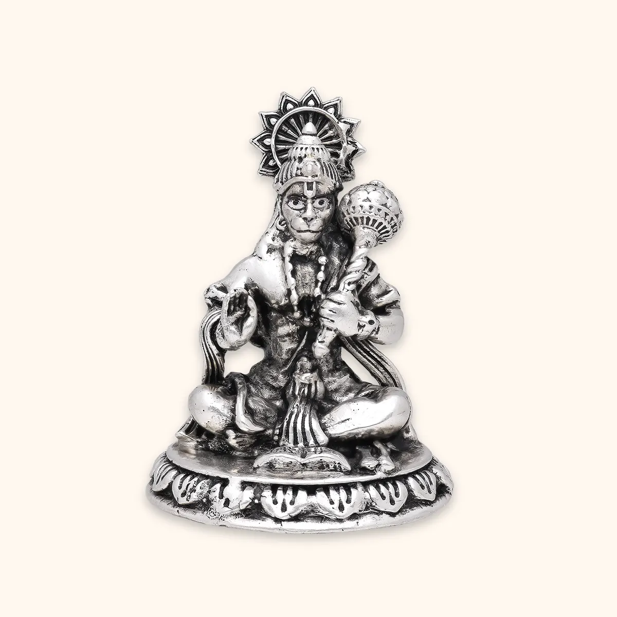 Shri Hanuman Ji Idol Silver Murti 925 - Image 2