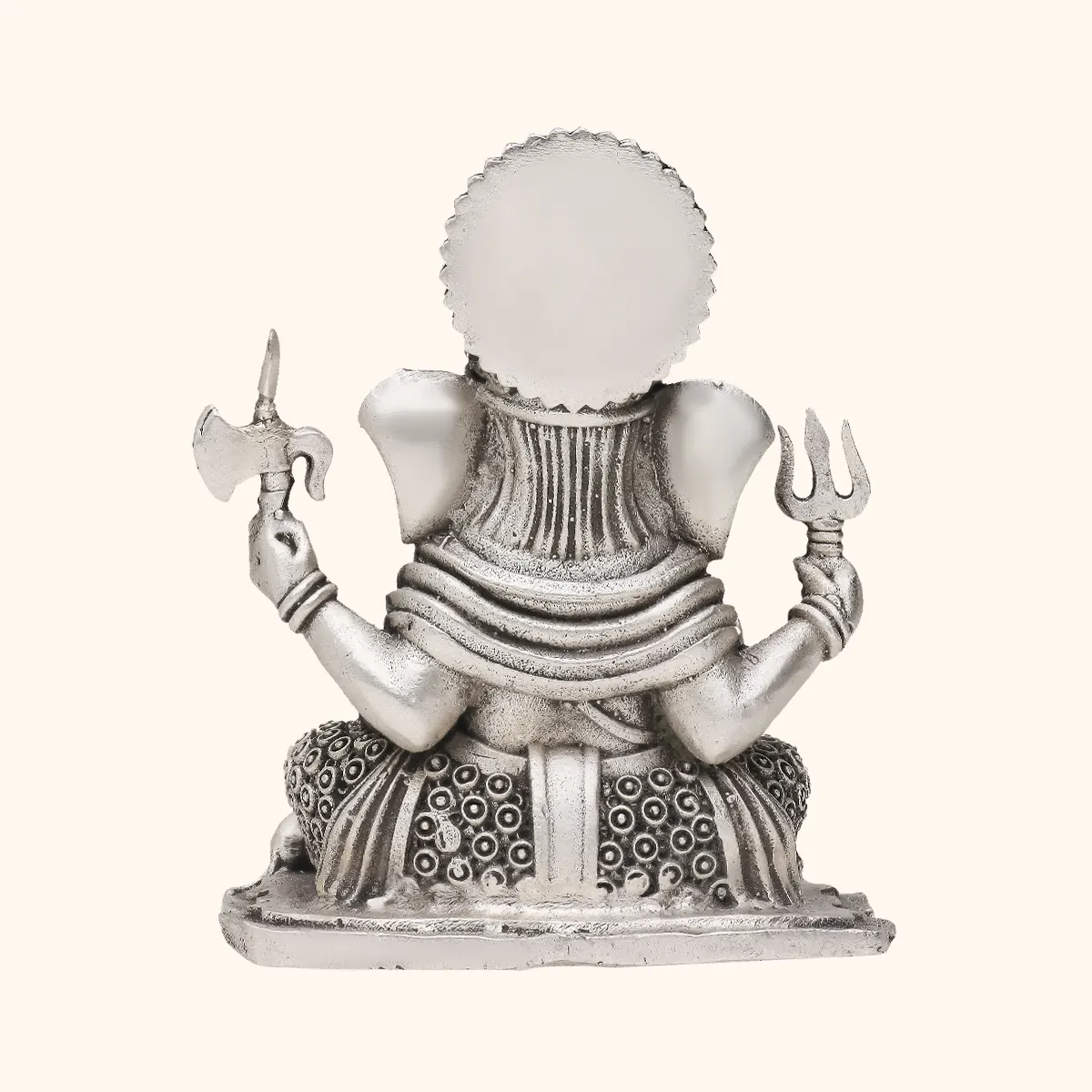 Shrimant Dagdusheth Murti - Anitque 925 Silver - Image 3